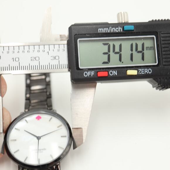 Kate Spade Ladies 34mm MOP Womens Watch Black Stainless Steel with New Battery main image 10